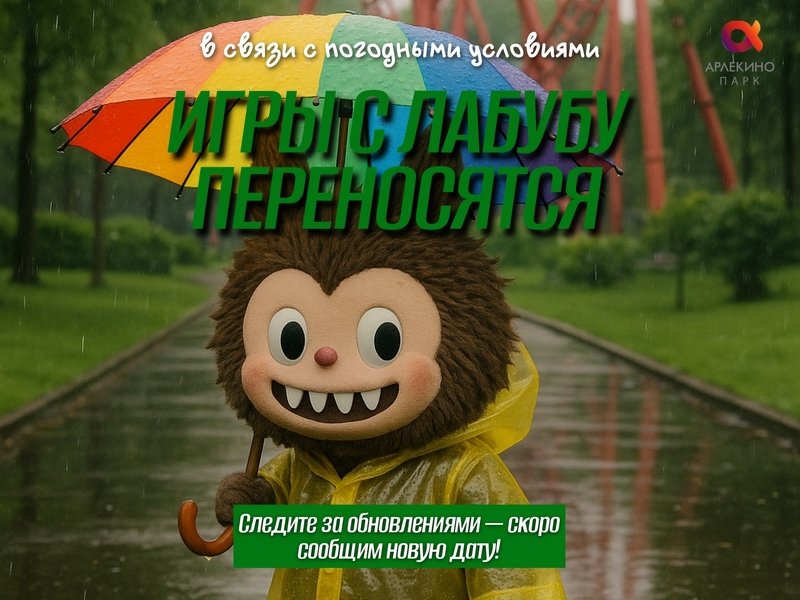 Из-за дождя встреча с Лабубу переносится!