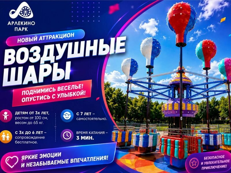 В Арлекино Парк — новые аттракционы!