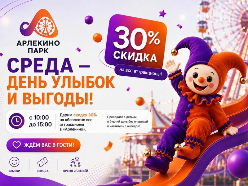 Среда - день улыбок и выгоды!